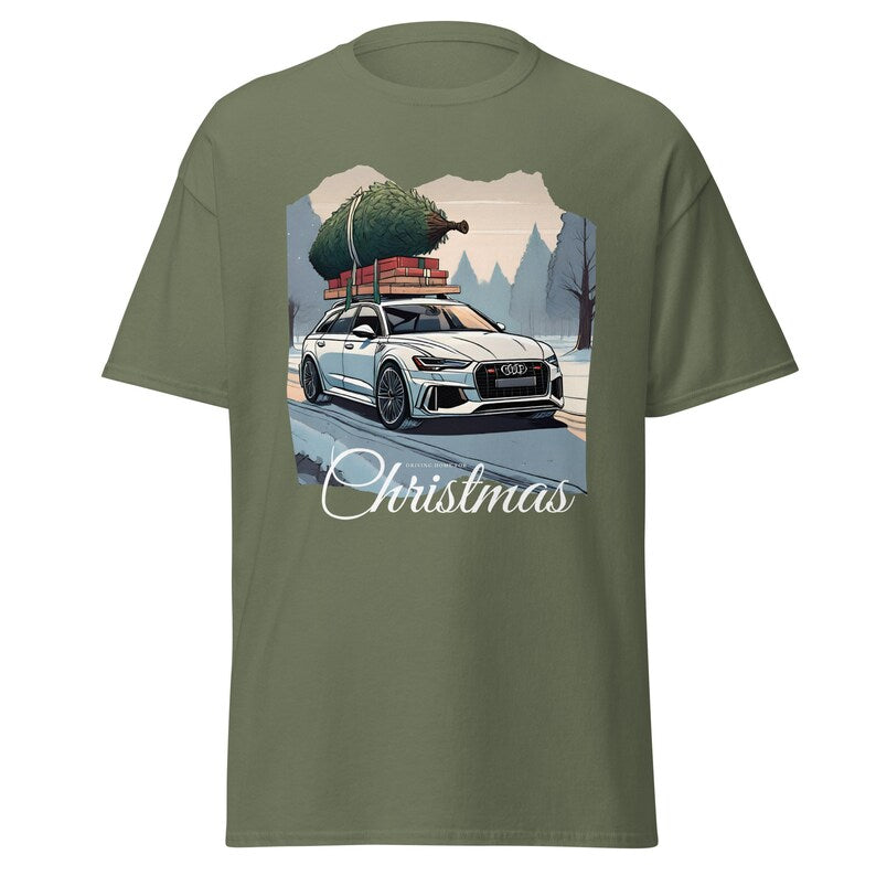 T-shirt festif de voiture Audi pour hommes